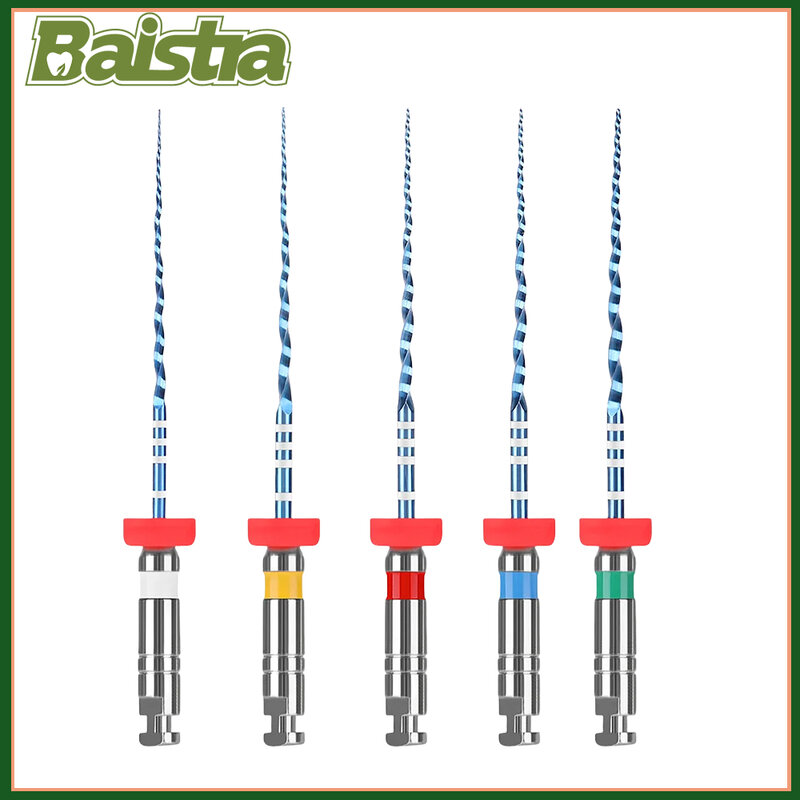 6 Pcs/Set Dental Root Canal Rotary File Endo Blue Engine Use Type NiTi Files 21mm/25mm Taper 04/06 #15-#40