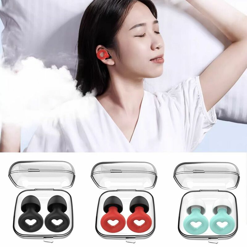 Bouchons d'oreille anti-bruit en silicone réutilisables, sommeil profond, réduction du bruit, fournitures antibruit