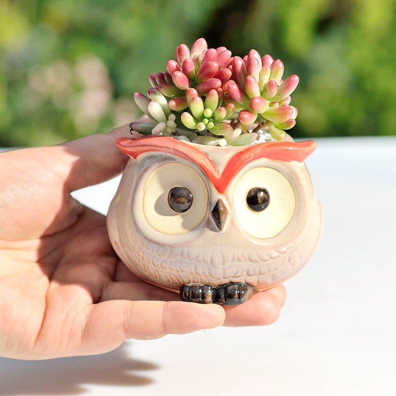 Cute Animals Flowerpot Nordic Garden Supplies Decoration Creative Succulent Owl Flower Pot Pastoral Flower Plant Container
