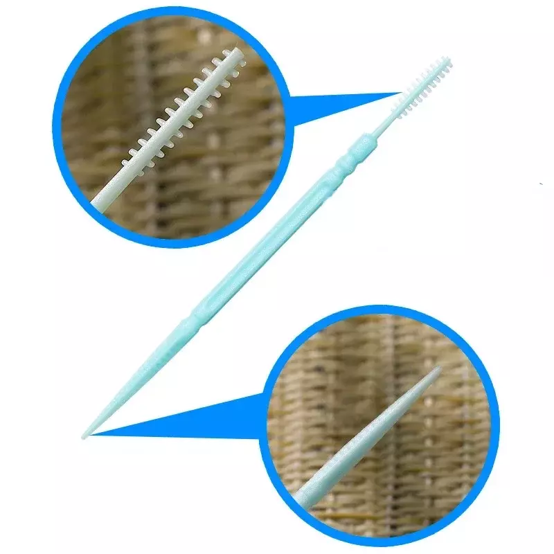 1060pcs/box Double Head Dental Floss Interdental Toothpick Brush Brush Teeth Stick Dental Oral Care Toothpicks Floss Pick