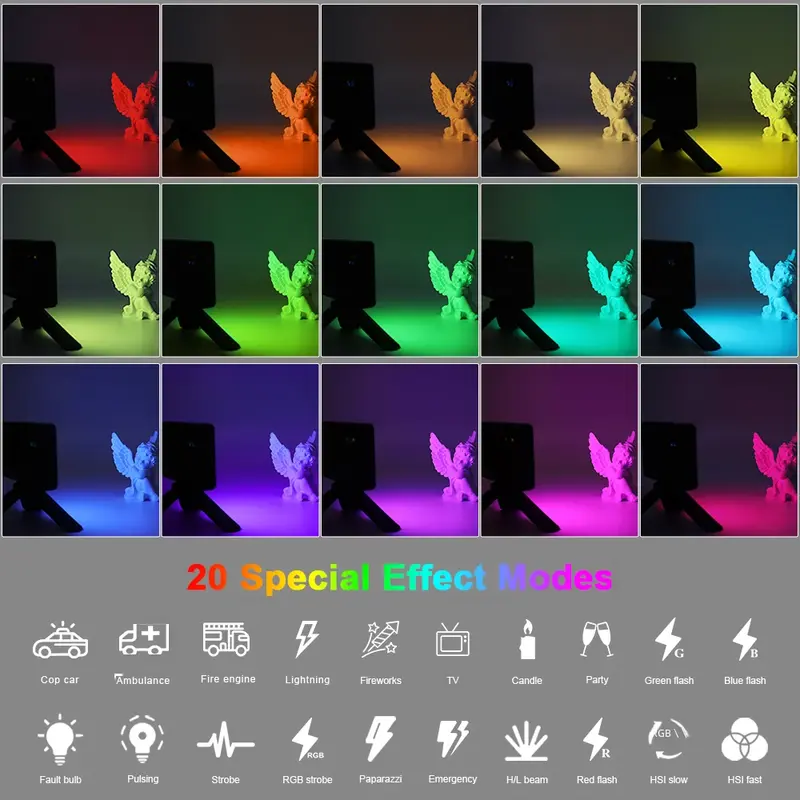 AKIMID-Bolso RGB Mini Full Color LED Light, Luz de Preenchimento do Telefone Celular, Live Desktop, Videoconferência Portátil, Vida Ultra Longa