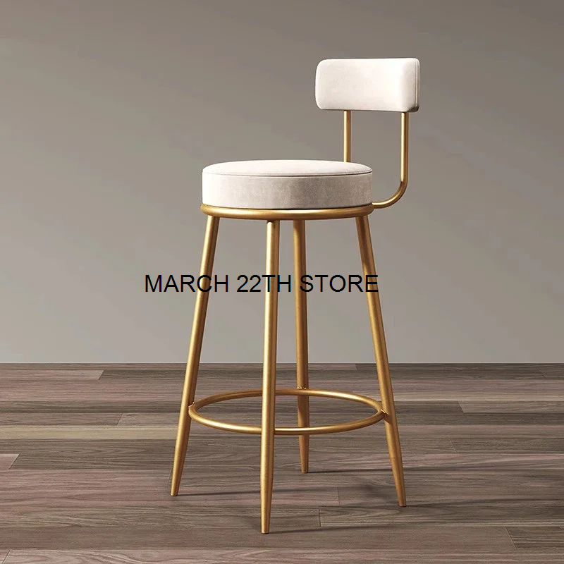 Luxury Bar Office Dining Chairs Design Modern High Nordic Minimalist Chair Gold Outdoor Taburetes De Bar Furniture WXH15XP