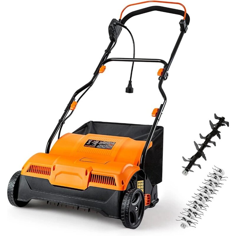 Brush Cutter Free Shipping Battery Trimmer for Grass Electric 16” 13 Amp Dethatcher and Scarifier With 12 Gallon Collection Bag