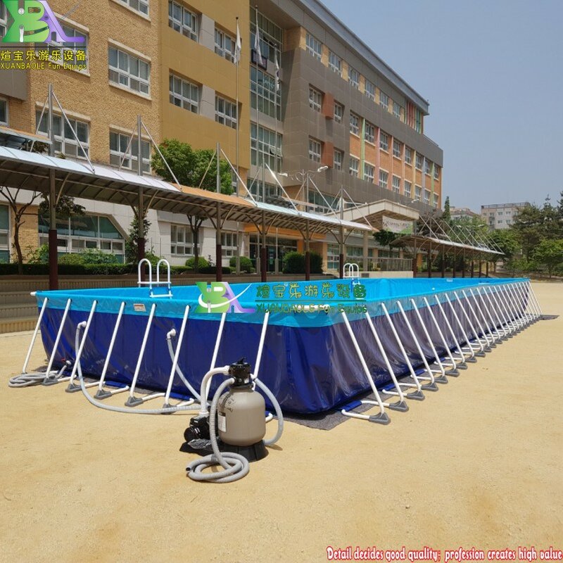 Piscina feita sob encomenda do quadro de aço do grande conjunto da piscina do quadro do metal do verão para o feriado