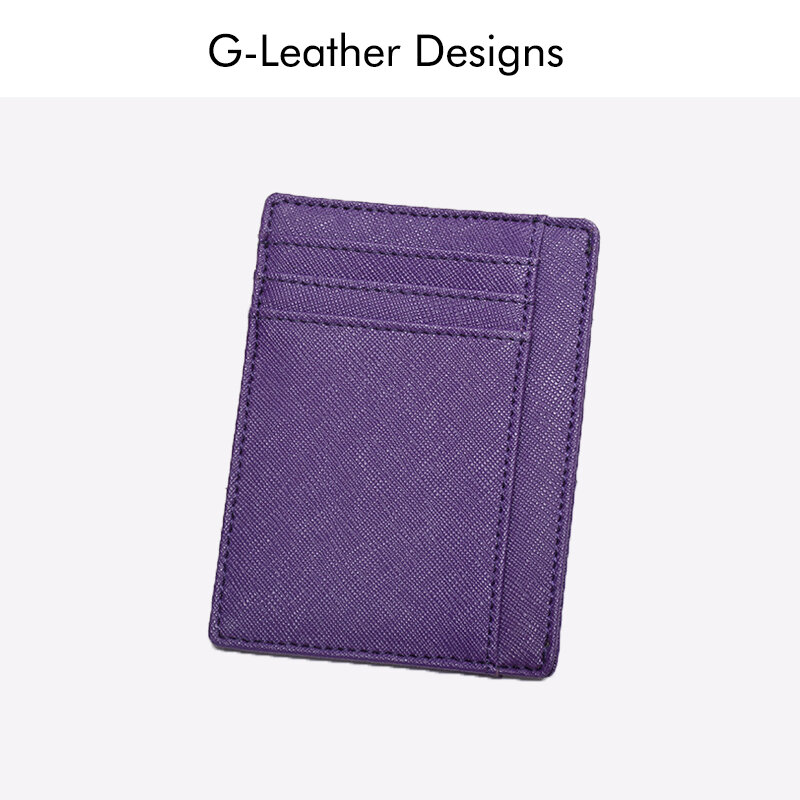 2023 New Fashion Genuine Cow Leather Mini Credit Card Holder Case Wallets Purse Thin Small Card Holders Custom Initials Name