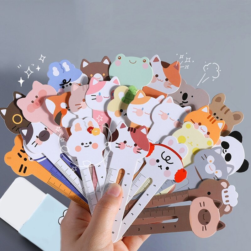 50 Pcs Kids' Animal-Themed Bookmarks - Cute, Durable, & Practical Reading Aids/Rulers Durable Easy Install Easy To Use