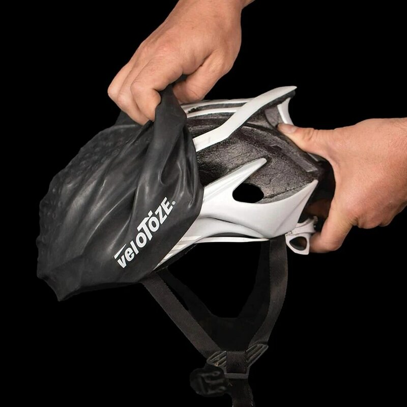 veloToze Aero Road Cycling Helmet Cover Fabric Reduces Drag Tall Silicone Shoe Cover Snaps  Shoes Waterproof Windproof Reusable