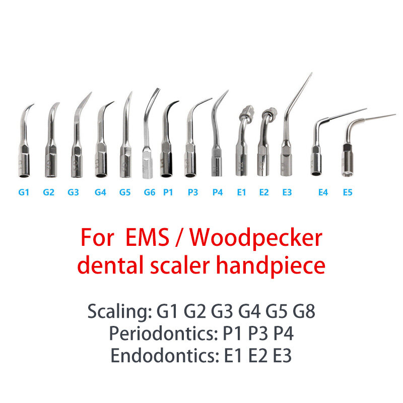 Pointe de détartreur dentaire à ultrasons, calcul adapté, pecker et EMS, mise à l'échelle de la pièce à main G1 NipG3 G4, erian P3 eseE2