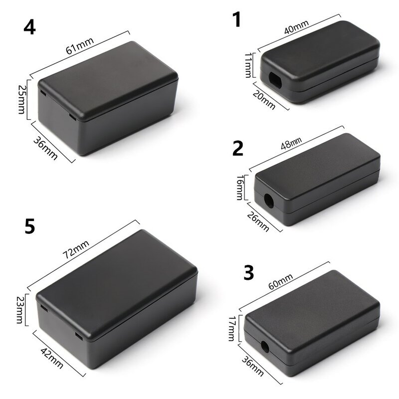 Nuovo 2 pezzi custodia per strumenti custodia fai da te nera impermeabile custodia in plastica ABS scatola di immagazzinaggio scatole di immagazzinaggio forniture elettroniche