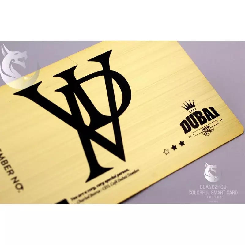 Produto personalizado de cartões de visita, aço inoxidável Metal artesanato, Laser Cut Blanks, ouro preto prata ouro rosa ouro