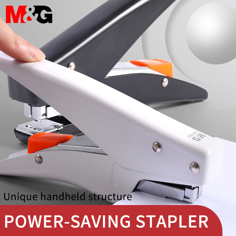 M & G 25 Halaman Stapler Logam Genggam Mesin Stapel Kertas Mudah untuk Perlengkapan Alat Tulis Perlengkapan Kantor Sekolah