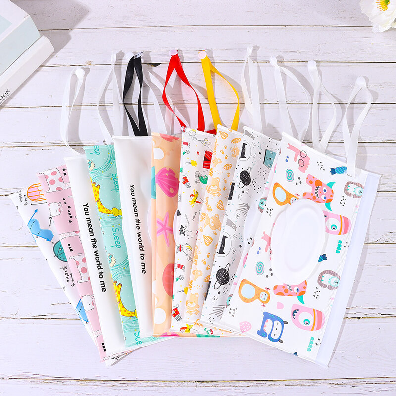New EVA Baby Wipes Case Portable Wet Wipes Bag Flip Cover Reusable Refillable Wipes Napkin Tissue Bag Case Holder Container