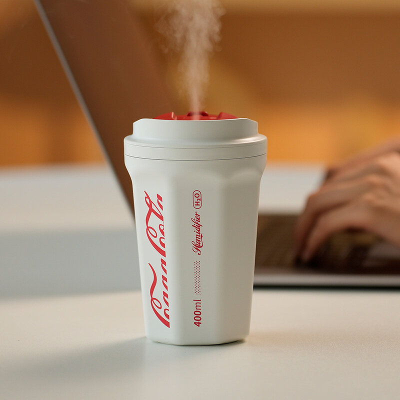 Kreative Cocas Cola Cup Luftbe feuchter Home USB-Aufladung 400ml Hochleistungs-Auto Luftbe feuchter