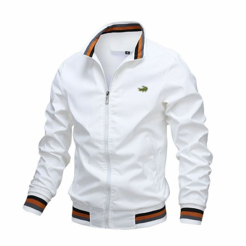 CARTELO-Jaqueta impermeável para motocicletas masculina, casaco casual bordado, roupas esportivas à prova de vento, alta qualidade, outono