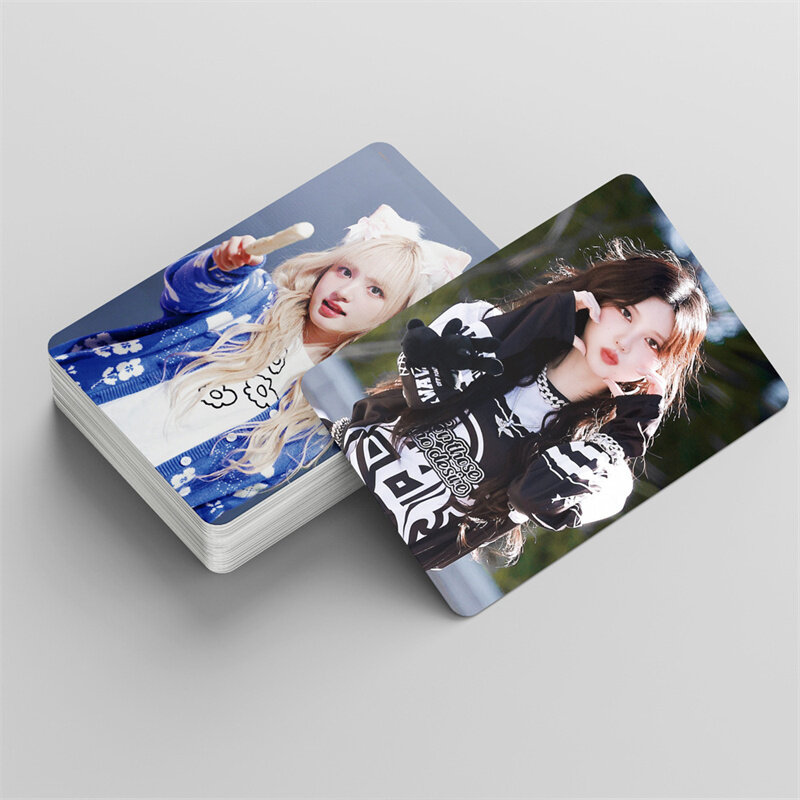 KPOP-Tarjeta LOMO de SEASON'S GREEING 2024, tarjeta postal de regalo, Wonyoung, Rei, LIZ, Leeseo, Yujin, 55 unidades por Set