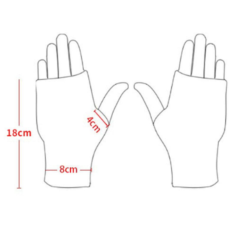 Guantes de punto para hombre y mujer, guante de medio dedo, cálido, sin dedos, suave, cómodo, informal, para estudiantes