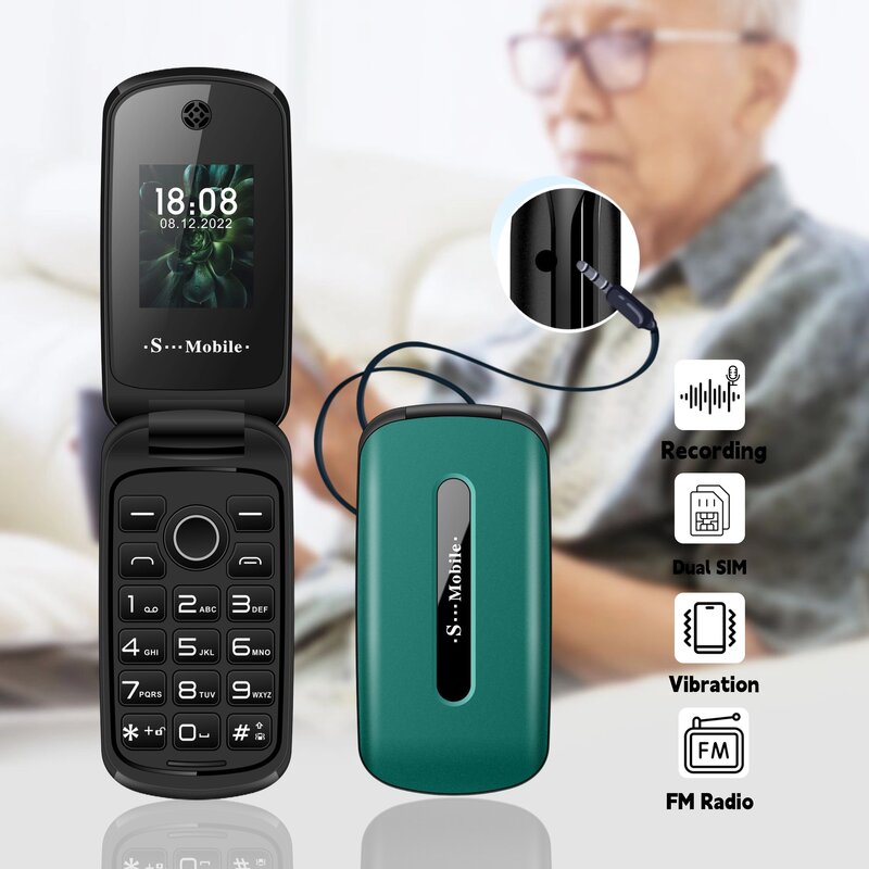 Piccolo cellulare pieghevole grande fotocamera a pulsante durevole due Sim Speed Dial Radio FM Whatsapp gioco telefono anziano prezzo basso