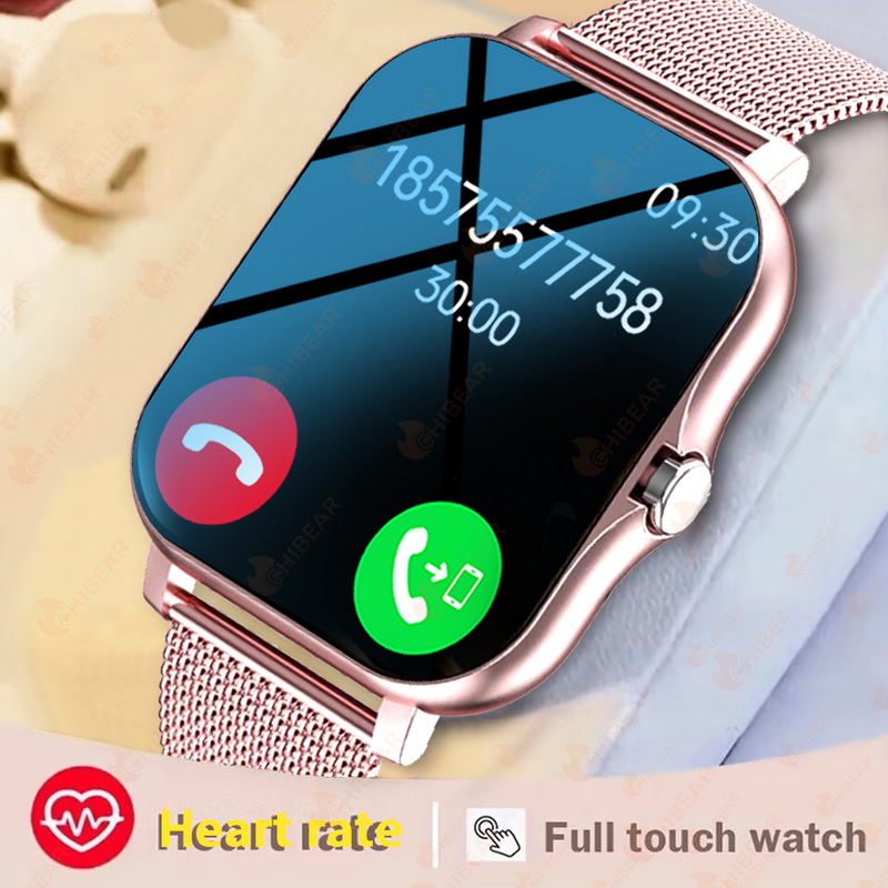 2024 reloj inteligente para hombres mujer regalo 1.69' pantalla táctil completa relojes de Fitness deportivos Bluetooth llama reloj de pulsera Digital Smartwatch