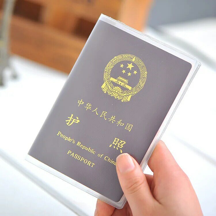 ETya-funda transparente de PVC para pasaporte para hombre y mujer, bolsa protectora impermeable con soporte para tarjeta de crédito y identificación, nueva