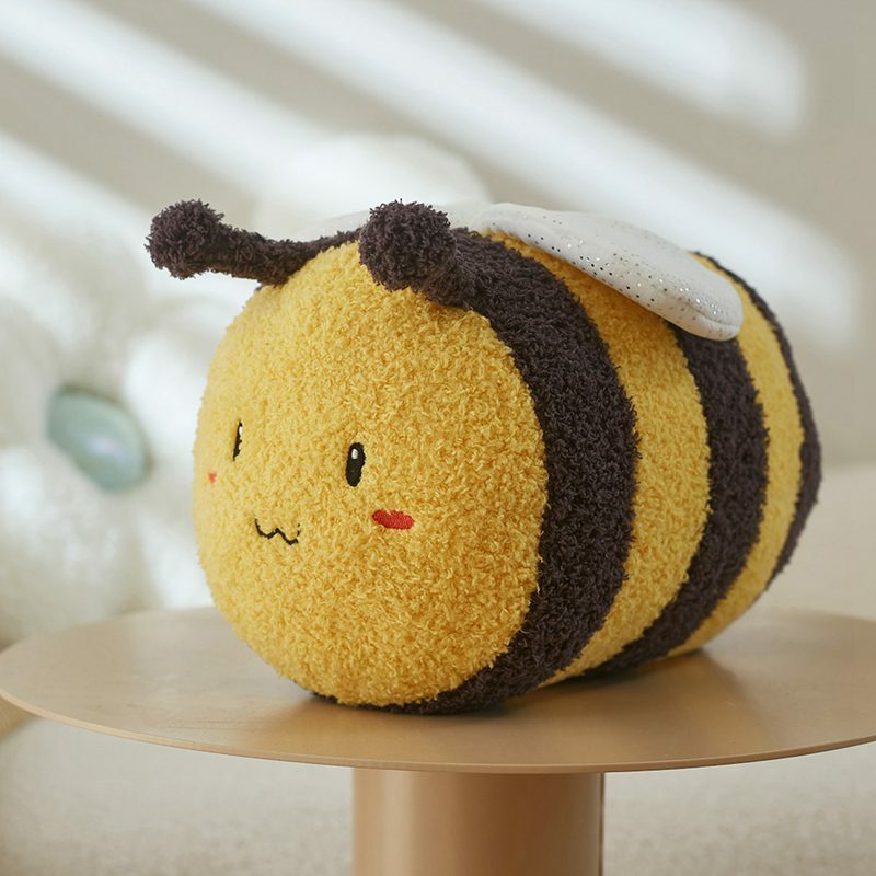 30/40/50CM New Sale Kawaii Plush Animals Bees Toys Super Soft Stuffed Plants Flower Pillow Sofa Cushion For Kids Birthday Gift