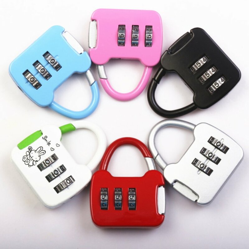 Gembok Ransel Kunci Koper Mini Kunci Kata Sandi Kombinasi Kunci Kode 3 Digit Portabel Populer untuk Kunci Ransel Perjalanan