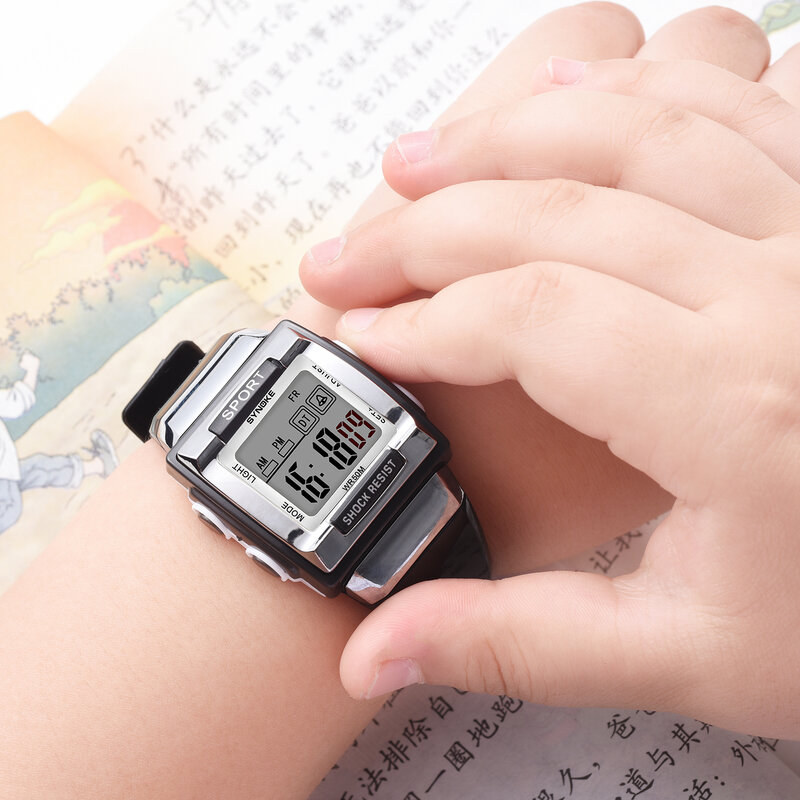 Synoke Kinder Uhr lässig Silikon Sport Digitaluhren führte wasserdichte Studenten Uhr für Kinder Relojes Jungen Mädchen Geschenke