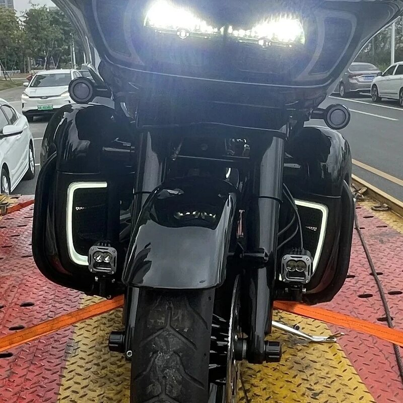 Kit de soporte de montaje de lámpara de foco delantero auxiliar para motocicleta, accesorios para modelos Touring 2014-2023 2024, color negro