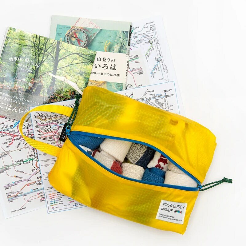 Pochette étanche de style japonais pour homme, sac à main décontracté, camping en plein air, sac de rangement de voyage, grande poudre