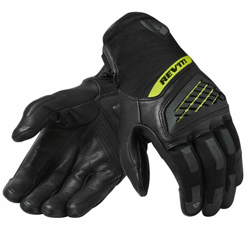 New Revit Neutrons 3 Black Motorcycle Gloves Summer Racing Gloves Genuine Leather Motorbike MX Gloves