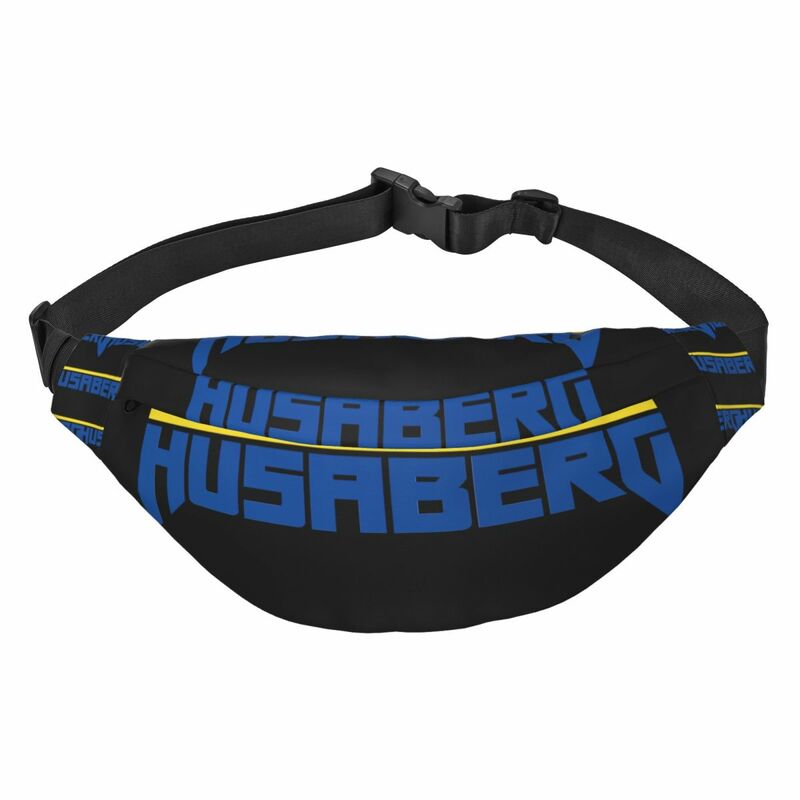 Husaberg-ロゴ付きユニセックスウエストバッグ、多機能スリングクロスボディバッグ、チェストバッグ、ショートトリップパック