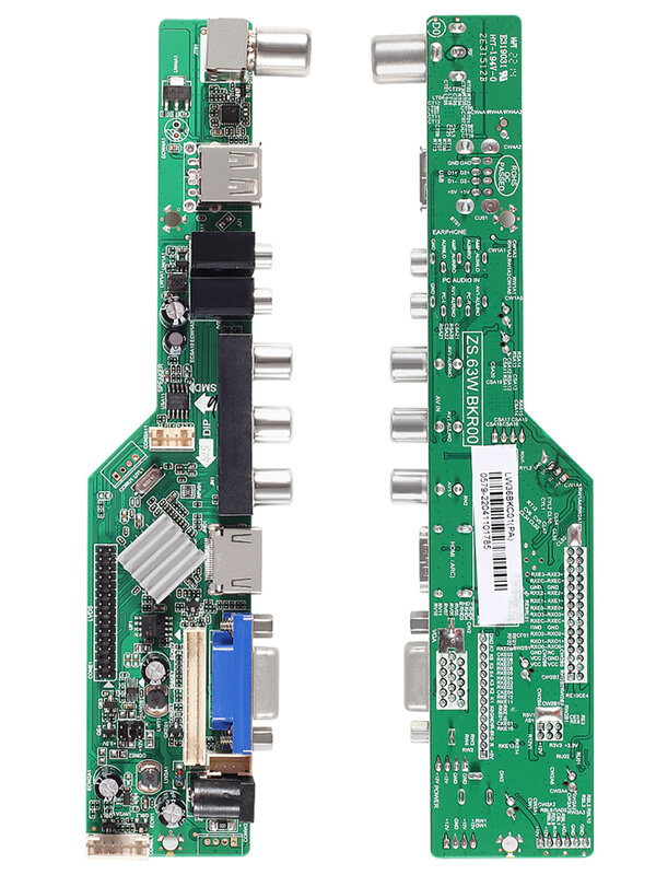 Aokin 범용 스케일러 키트 3663 TV 컨트롤러 드라이버 보드, 디지털 신호 DVB-C DVB-T2, DVB-T 범용 LCD 업그레이드, 3463A 러시아어