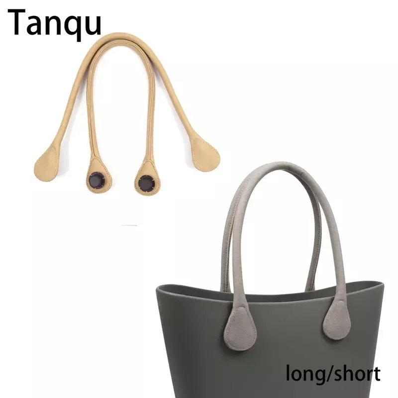2024 TANQU nowy do noszenia jako długie lub krótkie okrągły jednokolorowy uchwyt z tkaniny płóciennej do Obag Classic Mini O Bag damski torebka na ramię