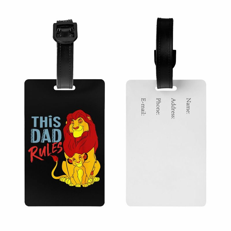 The Lion King This Dad Rules Simba Luggage Tag Baggage Tags Privacy Cover ID Label
