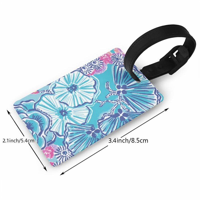 Lily Pulitzer Luggage Tags Suitcase Accessories Travel PVC Cute Baggage Boarding Tag Portable Label Holder ID Name Address