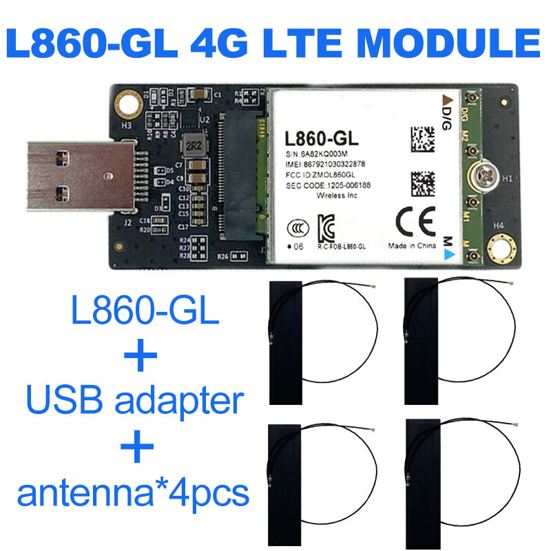 Nouvel USB 4G Tech L860-GL FDD-LTE TDD-LTE Cat16 4G Carte L860 GL persévérance Tech USB Tech l860-gl
