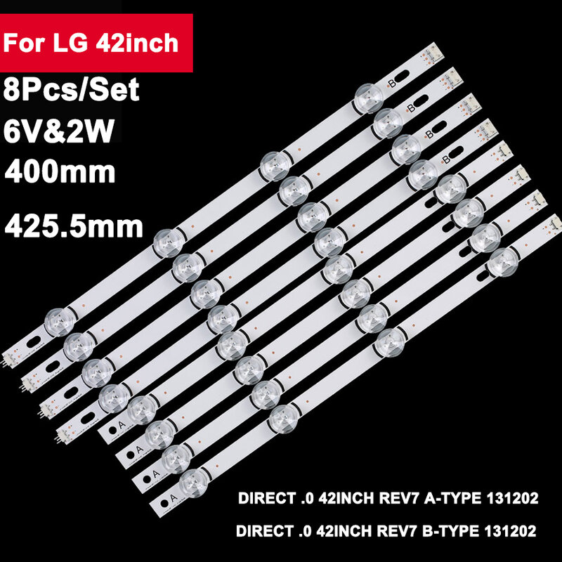 4pair Backlight TV Strip LED For LIG 42inch 42LB582V  42LX330C-UA 42LX530S-UA 42LF5500 42LF6200 42LF5800-UA 42LF5600-UB 42LB5510