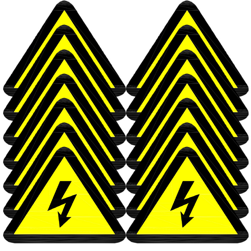 Zelfklevende Logo Labels Elektrische Sticker Waarschuwing Elektrisch Paneel Label Hek Teken Hoogspanning Waarschuwing Gevaar Labels