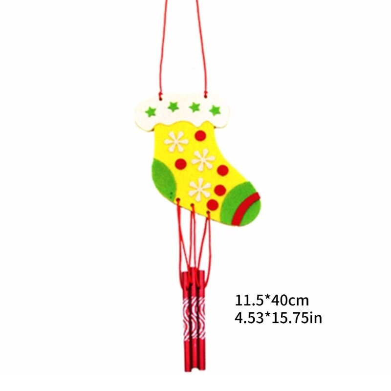 Campana viento artesanal juguete, colgante campana viento, Kits bricolaje, adorno Navidad, suministros para
