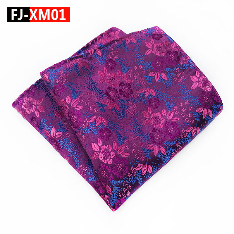 25*25CM New Tide Polyester Plum Blossom Handkerchief Pocket Square for Man Business Wedding Suit Accessories Wholesale