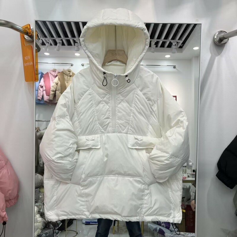 Autunno e inverno delle donne nuova giacca leggera Casual allentato Pullover con cappuccio caldo piumino abbigliamento donna 2023