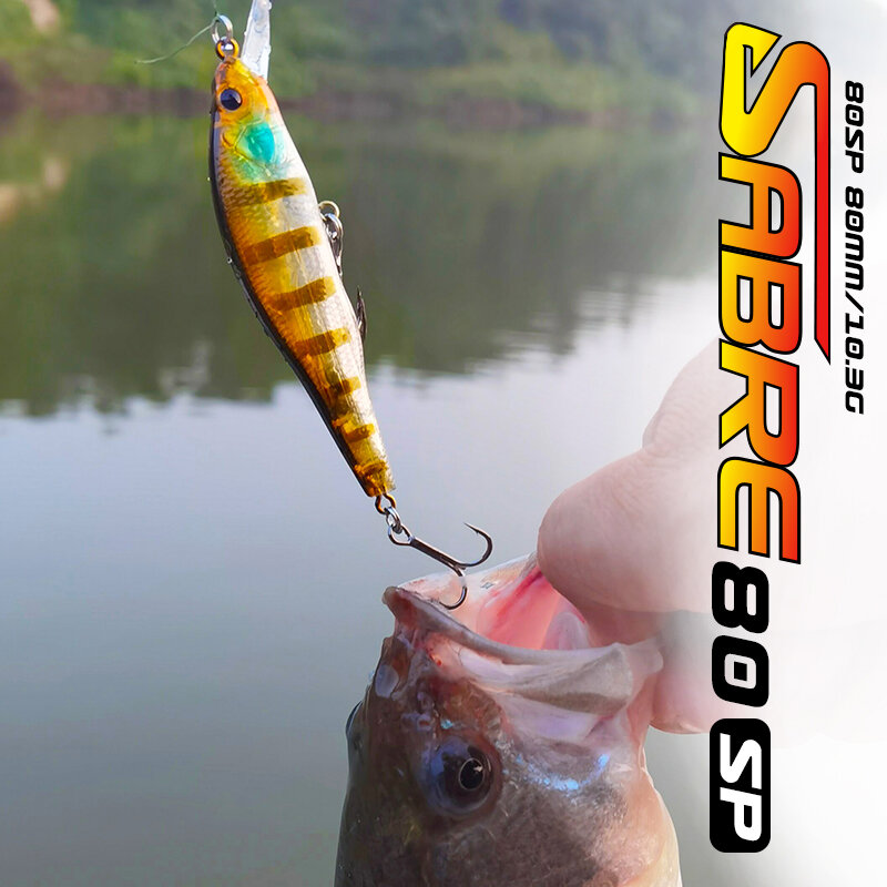 TSURINOYA 80SP ระงับ Minnow 80Mm 10.3G เหยื่อตกปลา Sabre Long Casting เหยื่อ Hard ประดิษฐ์ Professional Bass Pike Jerkbait