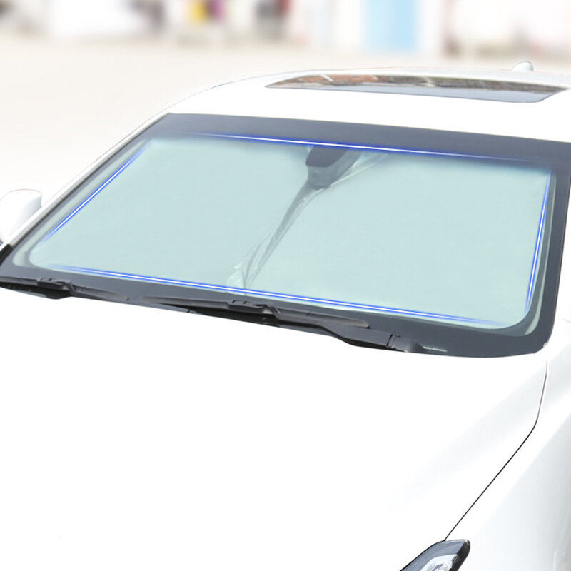Parasol plegable para ventana delantera de coche, cortina de protección UV, accesorios de estilo
