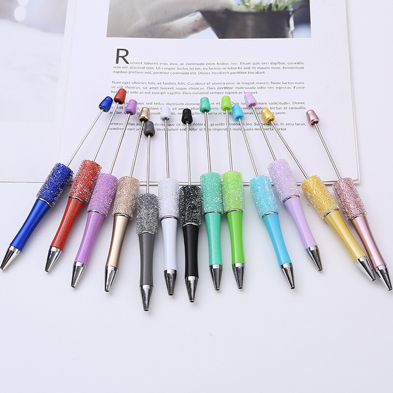 130Pcs  Wholesale Full Star Beaded Pen Creative DIY Handmade Sticker Set Diamond Beaded Ballpoint Pens