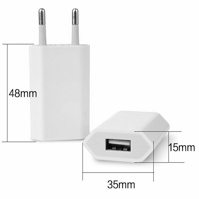 5V 1A cavo adattatore per caricabatterie rapido caricatore rapido da viaggio a parete 3.0 spina ue presa singola per porta USB compatibile con Tablet Pad del telefono
