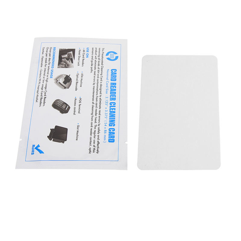 Tarjeta de limpieza de Terminal POS, tarjeta de limpieza pequeña, lector de tarjetas en blanco, limpiador de impresora