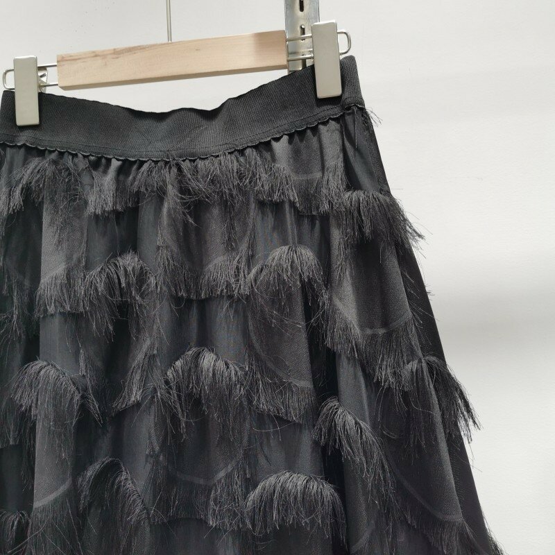 Женские повседневные юбки из тюля с бантом, юбка-пачка средней длины в несколько рядов, трапециевидная сетчатая эластичная юбка с естественной талией, подарки для свиданий