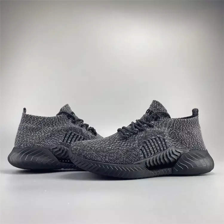 Men's summer shoes with thick soles, ultra-light and breathable fly woven mesh upper, lightweight casual sports shoes