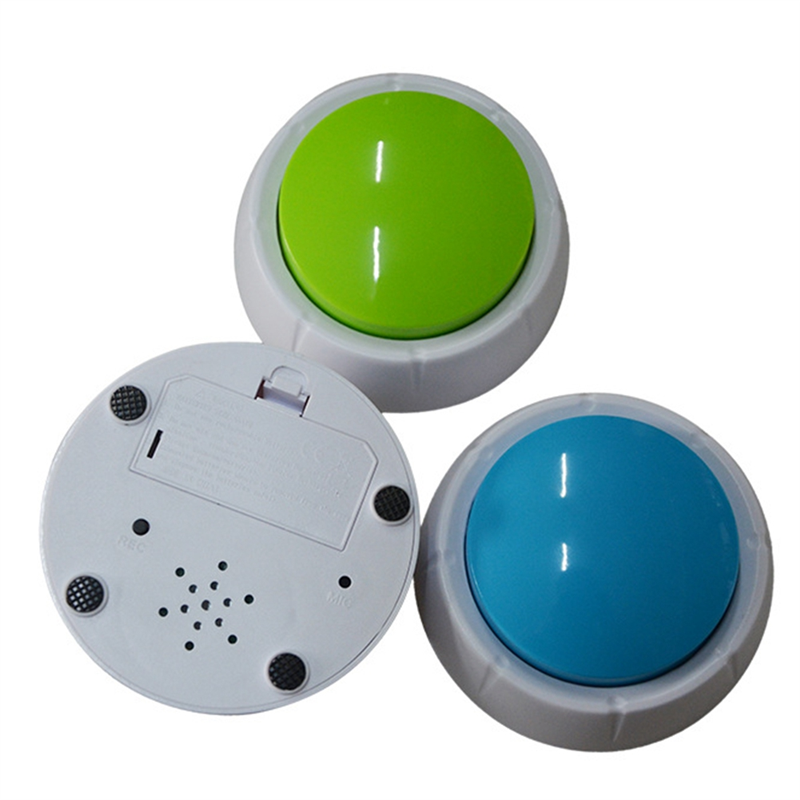 Gravável Squeeze Sound Box, Voz Som Botão, botões de comunicação, Buzzer Sounding, Fontes Partido Verde