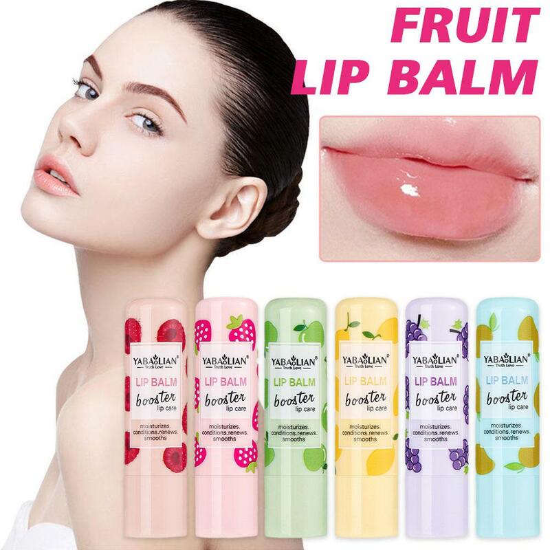 Balsam do ust z owocami dla kobiet nawilżający nawilżający zapobiegający trwałym kosmetykom kolorowa suchość wargi 6 długi nawilżający połysk N8H2