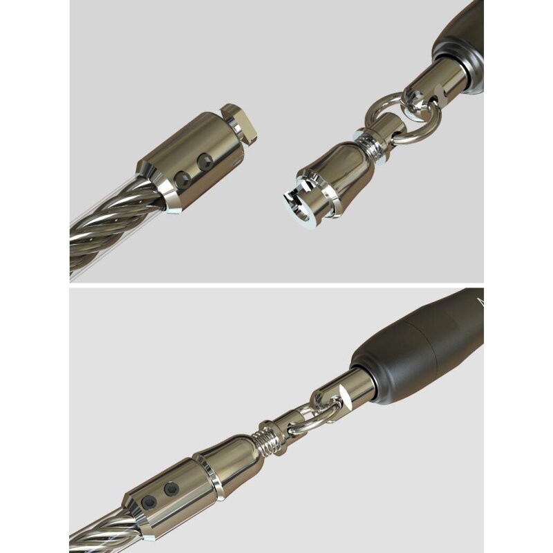 NEVERTOOLATE-TPU pular corda com EVA Case, pular corda, função semelhante, sistema de bloqueio rápido, Cord Set Aço, 3x4mm, 6mm, 8mm